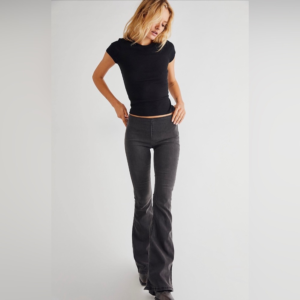 Free People faded black jeans
